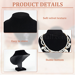 Plastic Covered with Velvet Necklace Bust Display Stands&nbsp;NDIS-WH0008-01