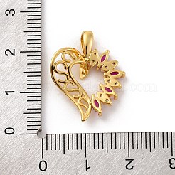 Brass Micro Pave Cubic Zirconia Pendants&nbsp;KK-U033-13G-02