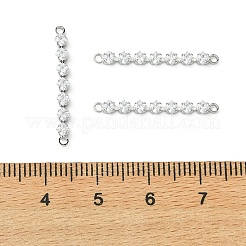 SHEGRACE Brass Pave Clear Cubic Zirconia Connector Charms&nbsp;XGRQ3P971-639P