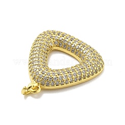Rack Plating Brass Micro Pave Cubic Zirconia Pendants&nbsp;KK-D359-35G