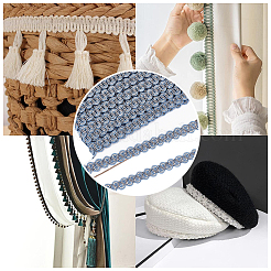 Braided Polyester Lace Trim&nbsp;OCOR-WH0079-23C