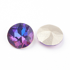 Pointed Back & Back Plated Glass Rhinestone Cabochons&nbsp;X-RGLA-J012-8mm-001VB