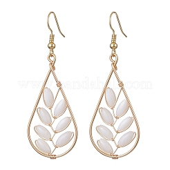 Dyed Natural Shell Dangle Earrings&nbsp;EJEW-TA00732
