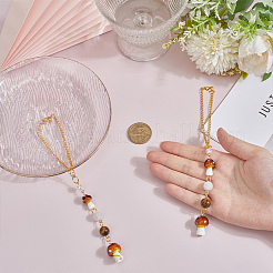 2Pcs Resin Mushroom Pendant Decorations&nbsp;HJEW-ME0001-12A