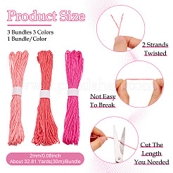 3 Bundles 3 Colors Paper Cords String&nbsp;OCOR-TA0002-15A