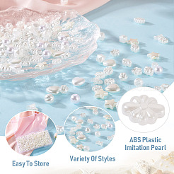 500Pcs 10 Style ABS Plastic Imitation Pearl Beads&nbsp;KY-BY0001-02