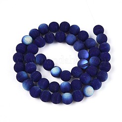 Frosted Opaque Glass Beads Strands&nbsp;LS-GLAA-T032-P8mm-MBB03