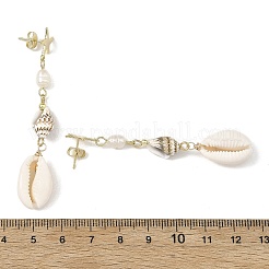304 Stainless Steel with Natural Pearl Beads Stud Earrings&nbsp;EJEW-JE07421