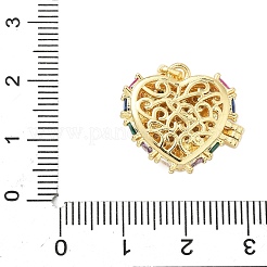 Brass Micro Pave Cubic Zirconia Locket Pendants&nbsp;KK-A263-02G