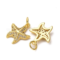 Brass Micro Pave Cubic Zirconia Pendants&nbsp;KK-A271-02G-G