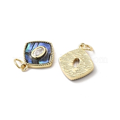 Brass Micro Pave Cubic Zirconia Pendants&nbsp;KK-K384-07G