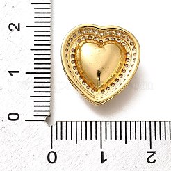 Heart Brass Glass Beads&nbsp;KK-Q043-27G-02
