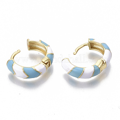Brass Huggie Hoop Earrings&nbsp;EJEW-S209-04C