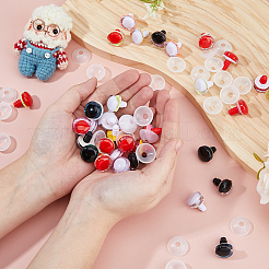 32 Sets 16 Colors Half Round Resin Craft Eye&nbsp;DIY-FH0008-12