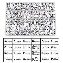 Opaque Acrylic Horizontal Hole Letter Beads&nbsp;SACR-YW0001-44