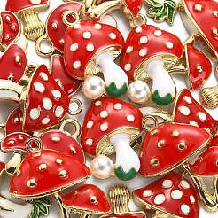 30Pcs 5 Styles Autumn Theme Alloy Enamel Pendants&nbsp;ENAM-CJ0003-36