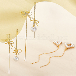 8Pcs 2 Style Brass Stud Earring Findings&nbsp;KK-BC0009-30