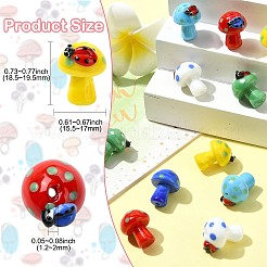 12Pcs 6 Colors Handmade Lampwork Beads&nbsp;LAMP-CJ0002-29