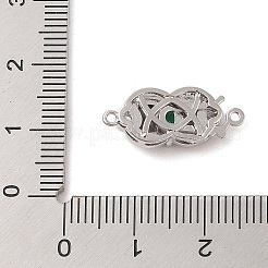Brass Micro Pave Clear Cubic Zirconia Shell Hook and S-Hook Clasps&nbsp;KK-S388-27P