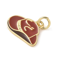 Brass Enamel Charms&nbsp;KK-C110-21A-G