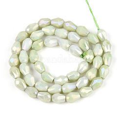 Anti-Tarnish Electroplate Glass Beads Strands&nbsp;X-GLAA-T025-13A-04