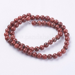 Natural Sesame Jasper/Kiwi Jasper Beads Strands&nbsp;X-G-G149-6mm-2