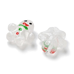 Christmas Transparent Glass Beads Strands&nbsp;LAMP-M021-02B