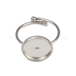 304 Stainless Steel Cuff Ring Components&nbsp;STAS-D372-03P-04