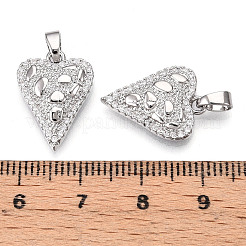 Brass Micro Pave Cubic Zirconia Pendants&nbsp;KK-N254-241P