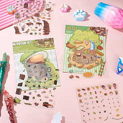 PET Plastic Picture Stickers&nbsp;DIY-TA0015-80F
