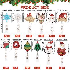 Christmas Theme Badge Reels&nbsp;AJEW-PH01542