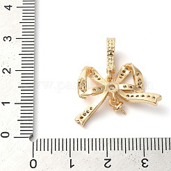 Brass with Cubic Zirconia Bead Cap Bails&nbsp;KK-G503-25G