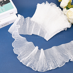 10 Yards Lucency Polyester Pleated Lace Trim&nbsp;OCOR-GF0004-73