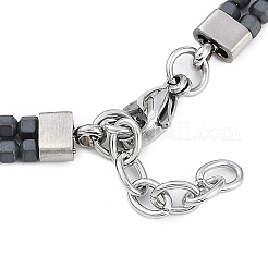 Synthetic Non-magnetic Hematite Beaded Bracelets&nbsp;BJEW-S156-03EB-B