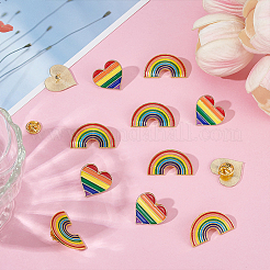 12Pcs 2 Styles Pride Month Enamel Pins&nbsp;JEWB-ME0001-32