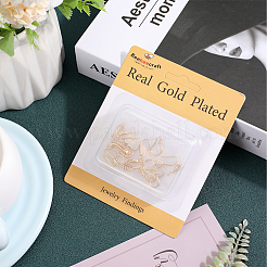 12 Pairs 6 Style Brass Micro Pave Clear Cubic Zirconia Earring Hooks&nbsp;ZIRC-BBC0002-23