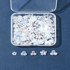 100Pcs 5 Styles UV Plating Acrylic Bead Caps&nbsp;FIND-FS0002-87