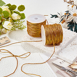 2 Rolls Polyester Metallic Elastic Round Cord&nbsp;OCOR-CY0003-50A