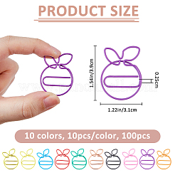 100Pcs 10 Colors Iron Paper Clips&nbsp;AJEW-FH0006-77
