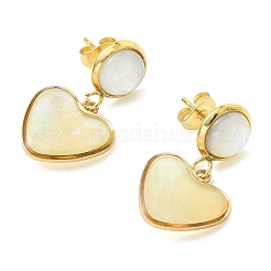 304 Stainless Steel Stud Dangle Earrings&nbsp;EJEW-JE07312-02