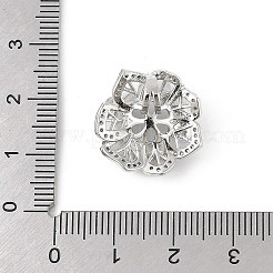 Brass Micro Pave Clear Cubic Zirconia European Dangle Charms Bails&nbsp;KK-K297-57P