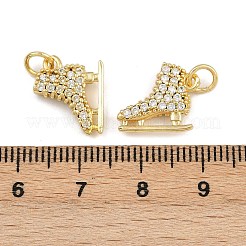 Brass Micro Pave Cubic Zirconia Charms&nbsp;KK-I377-02G-01