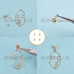 DIY Human Body Theme Earring Making Kits&nbsp;DIY-SC0011-78G