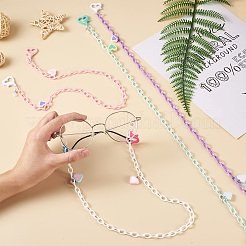 4Pcs 4 Colors Eyeglasses Chains&nbsp;AJEW-BY0001-03
