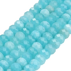 Faceted Dyed Natural White Jade Beads Strands&nbsp;GG-CBAE966-01B-M