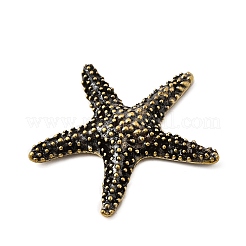Brass Starfish Miniature Figurines Statues for Home Office Desktop Ornament&nbsp;KK-S335-06AB