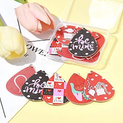 10Pcs 5 Colors PU Leather Big Pendants&nbsp;FIND-FS0003-75