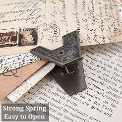Tibetan Style Alloy Clips for Office & School&nbsp;AJEW-CP0011-77A