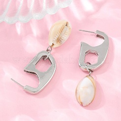Brass Stud Dangle Earrings&nbsp;KK-CBA8324-17P