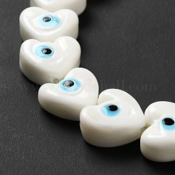 Handmade Evil Eye Lampwork Beads Strands&nbsp;LAMP-E023-07A-01